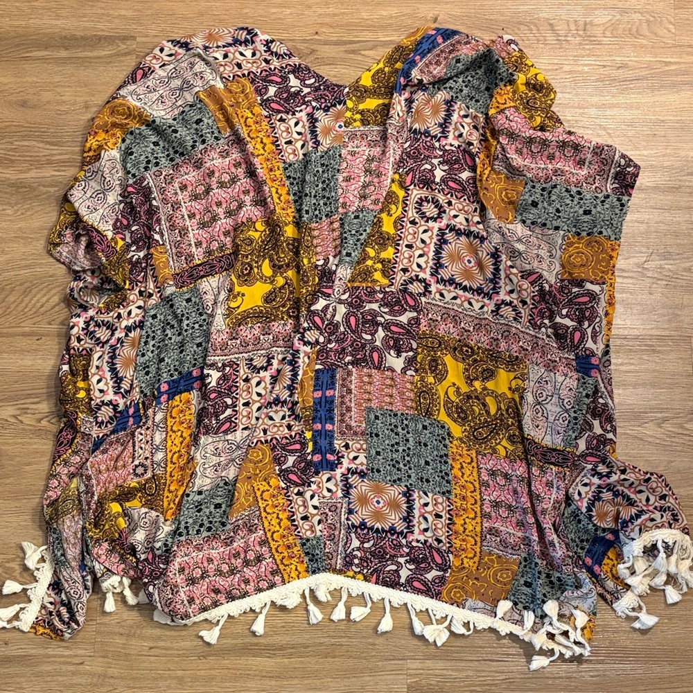 Altar'd State Multicolor Patchwork Kimono - image 7